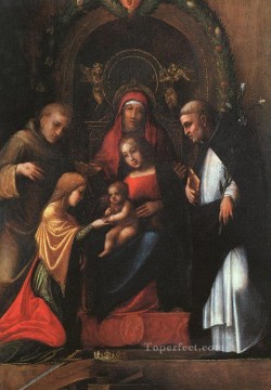 聖カタリナの神秘的な結婚 ルネッサンスのマニエリスム アントニオ・ダ・コレッジョ Oil Paintings